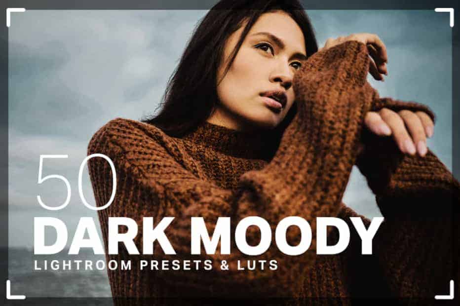 50 dark moody lightroom presets with bonus cinema luts
